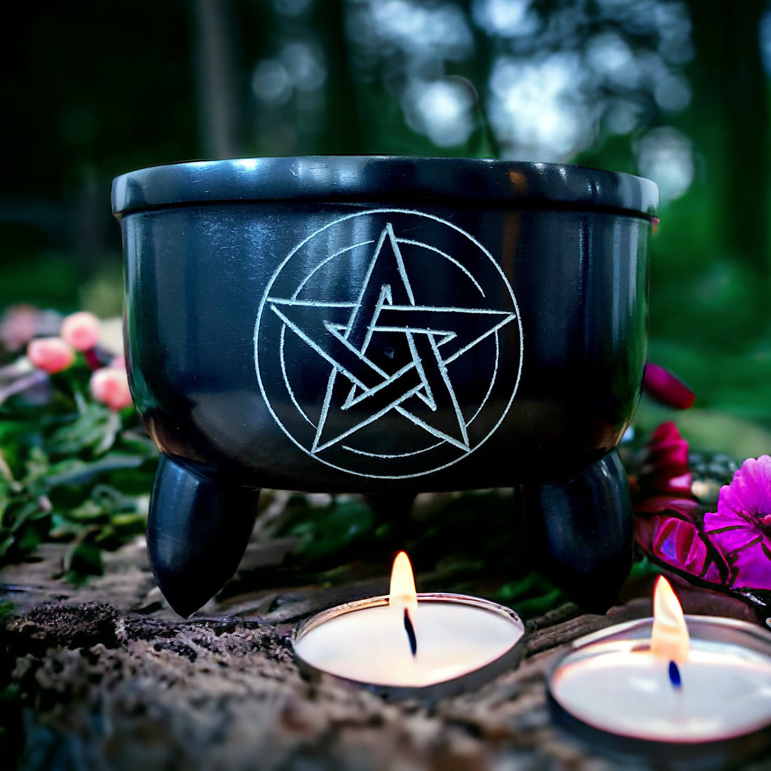 Witch’s Brew | Black Soapstone Cauldron