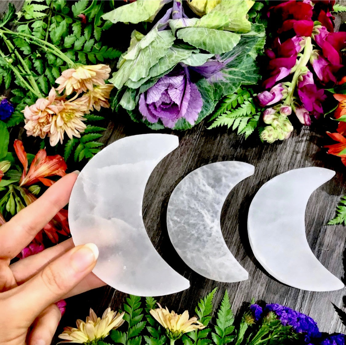 Selenite Crescent Moon | Morocco ~ Small