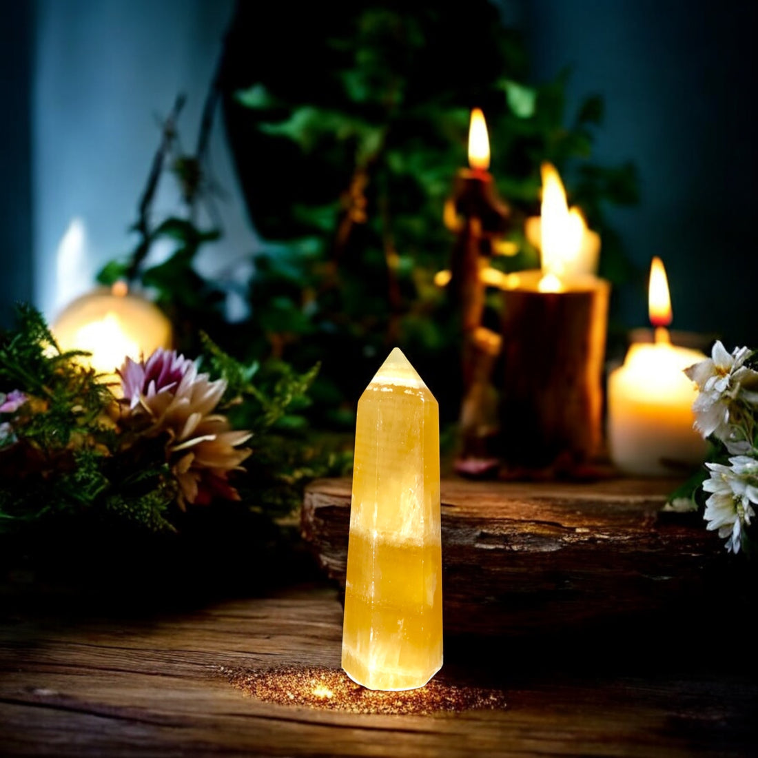 Orange Calcite Point