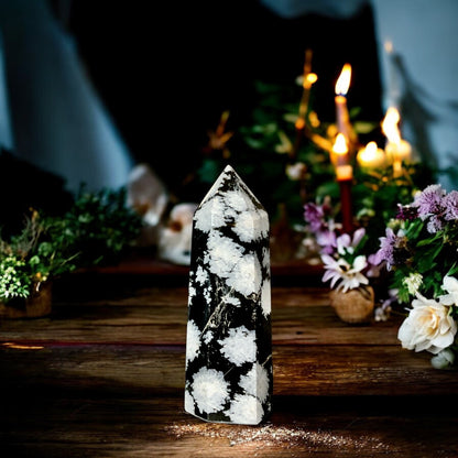 Snowflake Obsidian Point