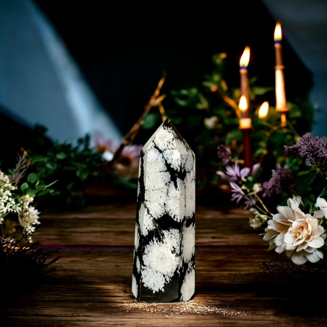 Snowflake Obsidian Point