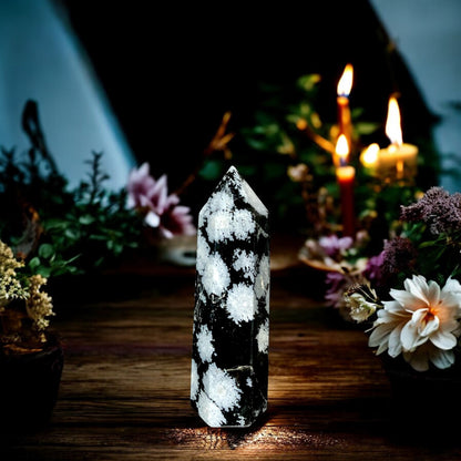 Snowflake Obsidian Point