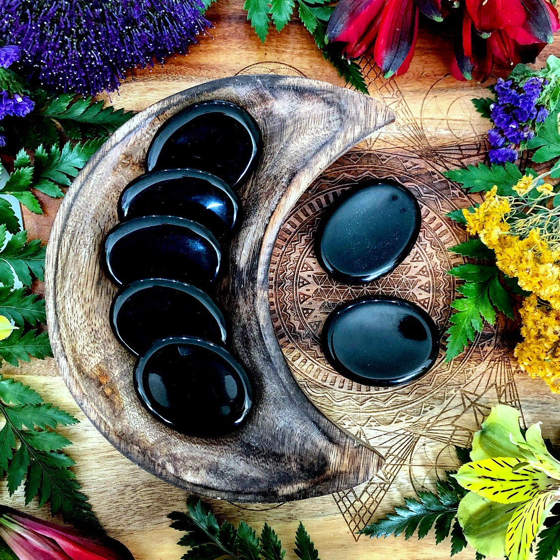 Black Obsidian Worry Stone