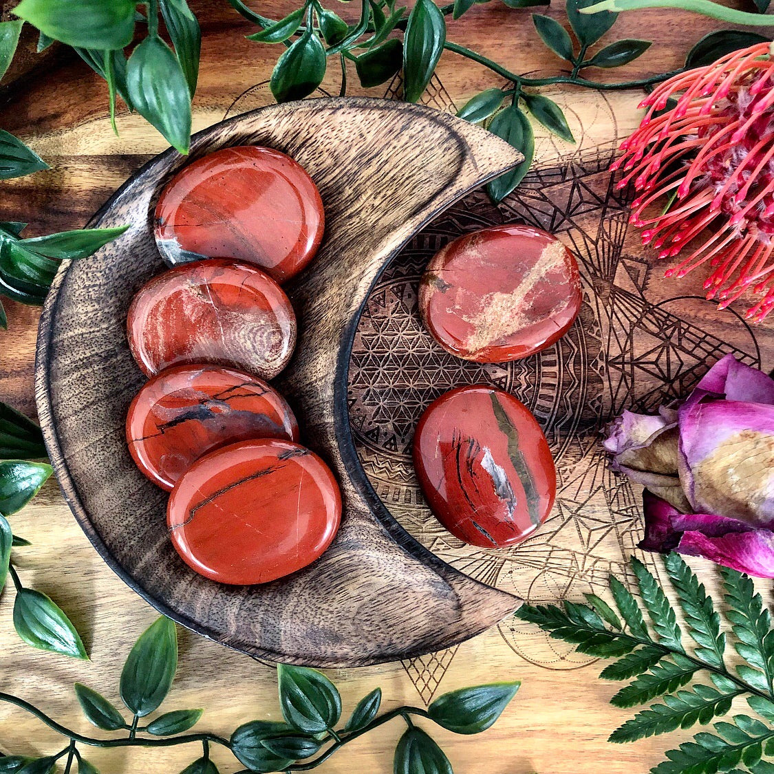 Red Jasper Worry Stone