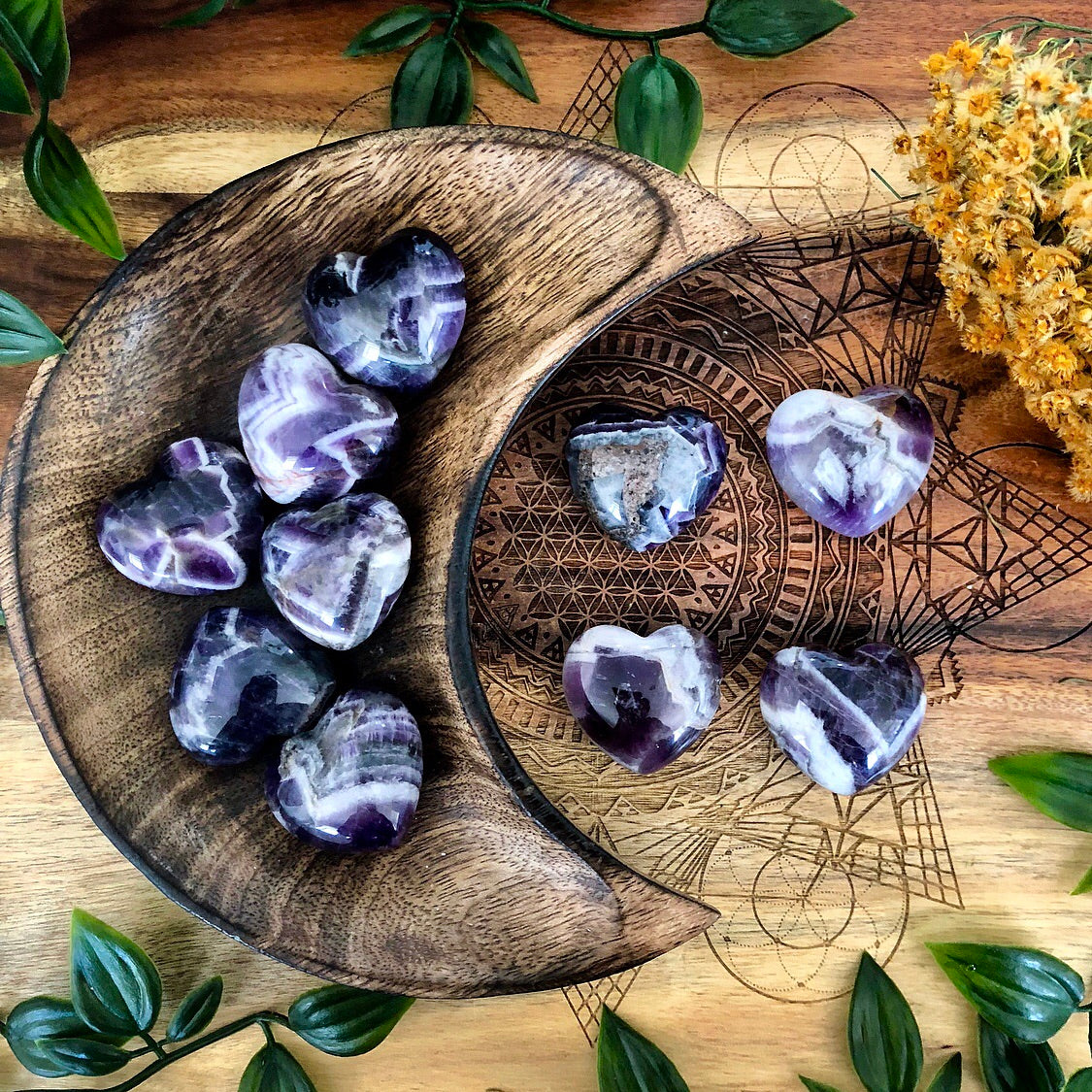 Chevron Amethyst Heart