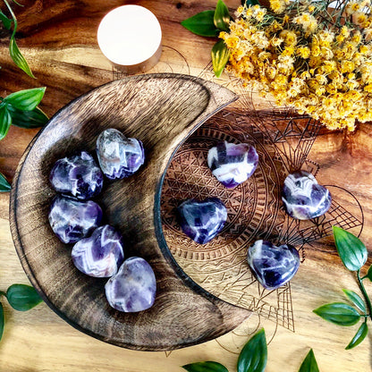 Chevron Amethyst Heart