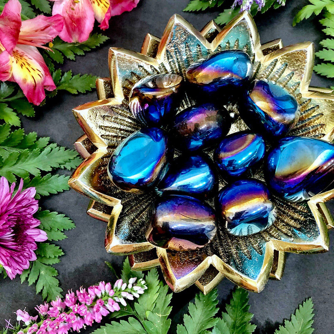 Cobalt Blue + Rainbow Aura Tumbles