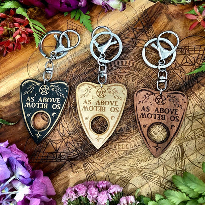 Planchette Keyring | Wooden