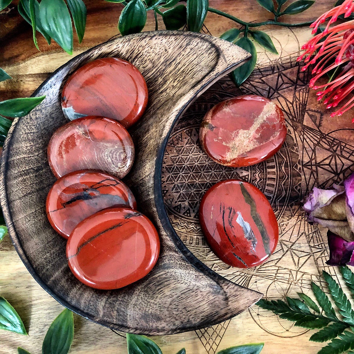 Red Jasper Worry Stone