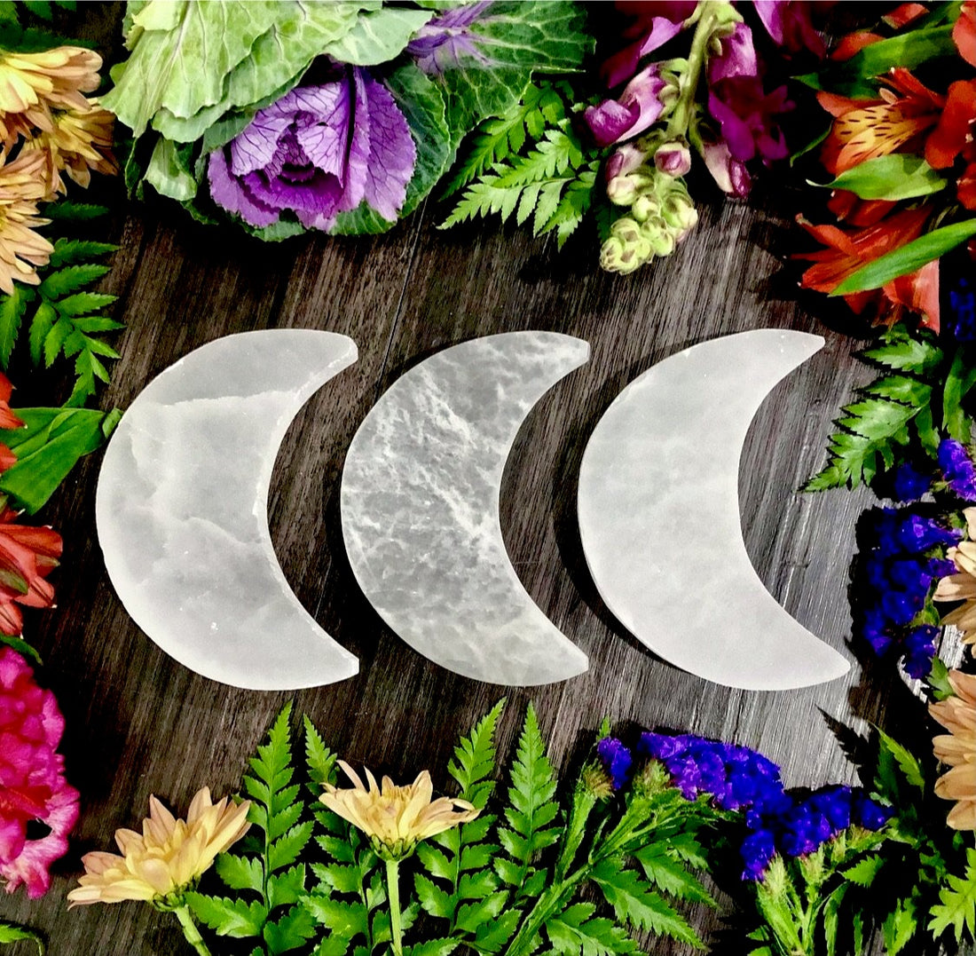 Selenite Crescent Moon | Morocco ~ Small