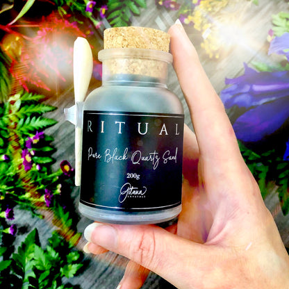 Black Quartz | Ritual &amp; Smudging Sand ~ 200g