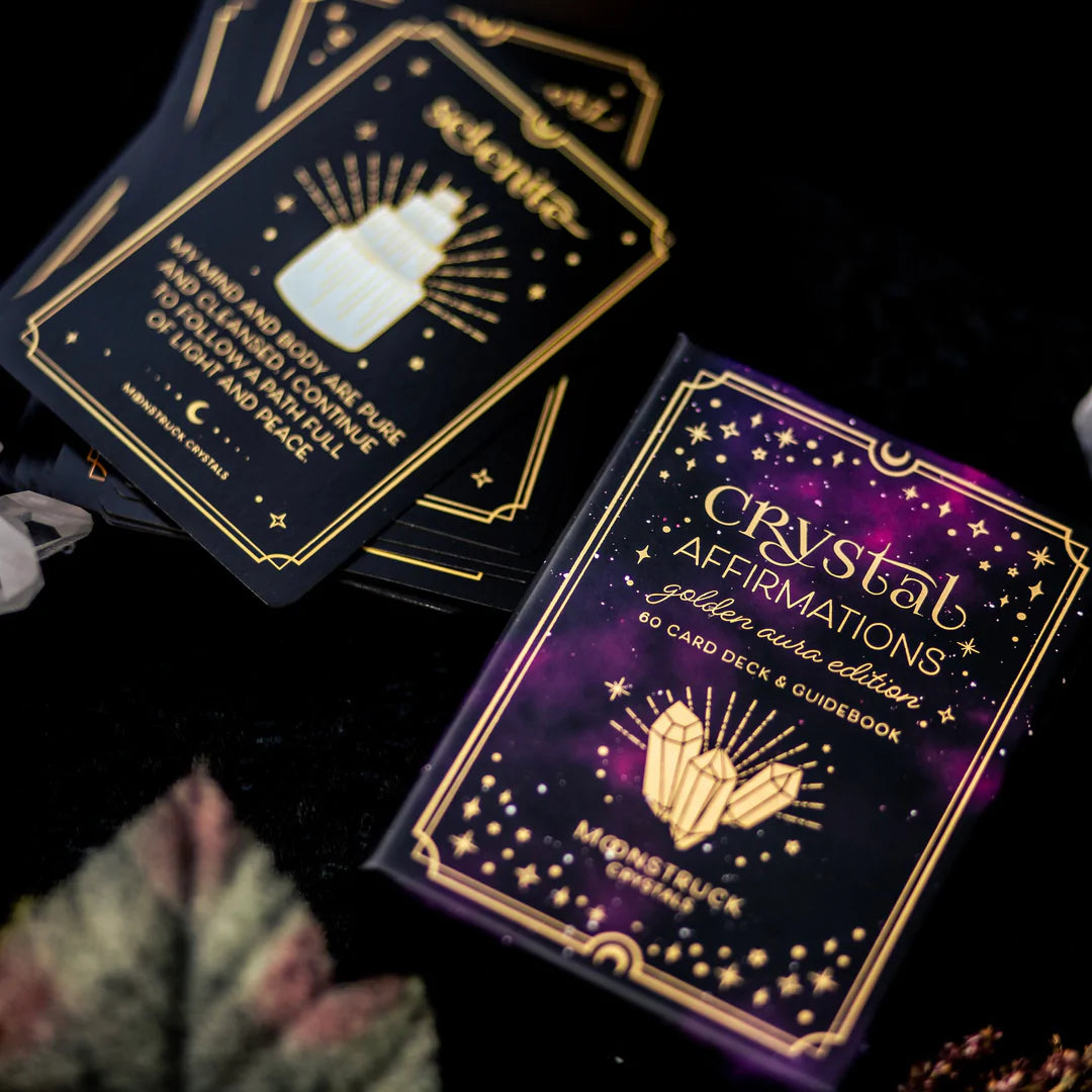 Crystal Affirmations Card Deck | Golden Aura Edition