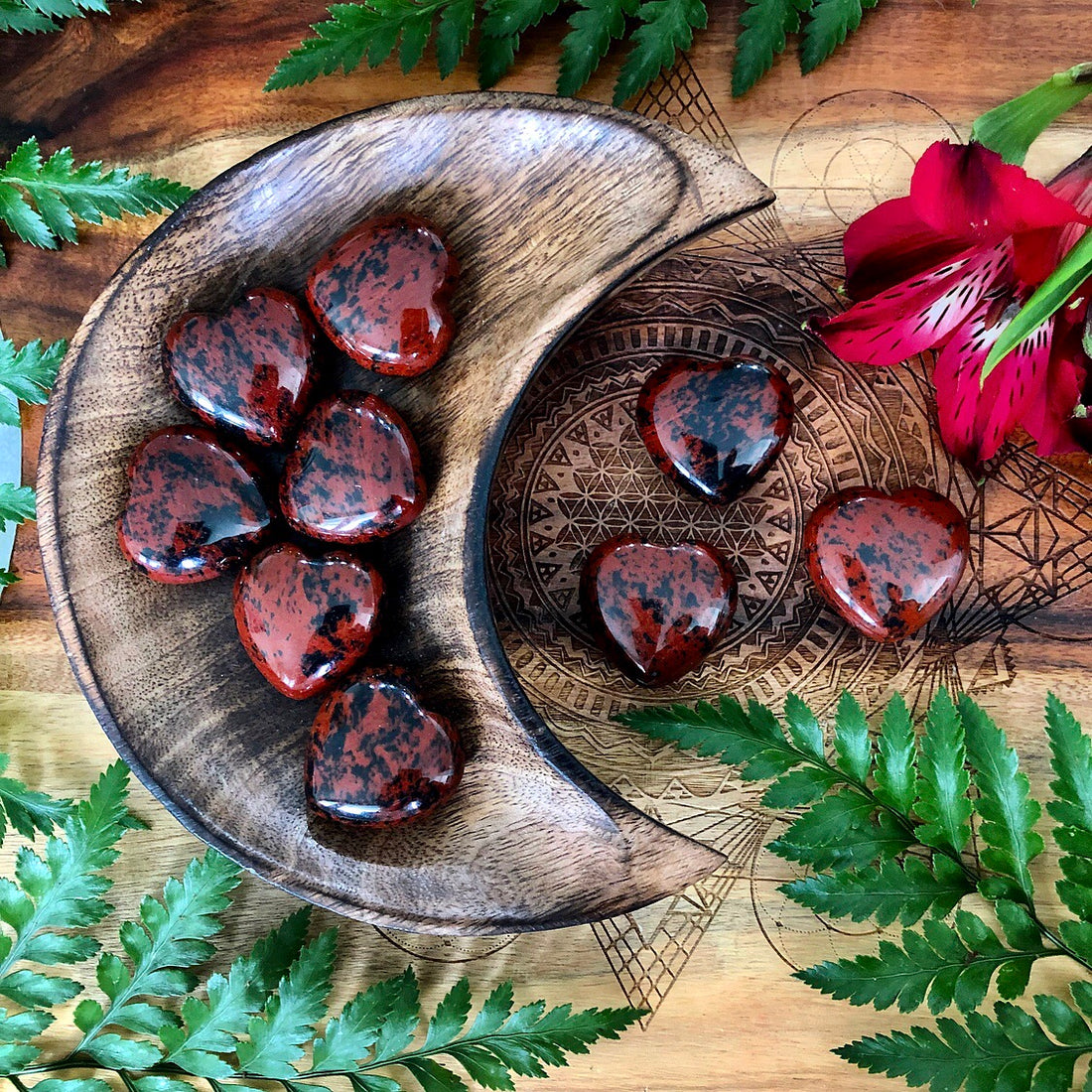 Mahogany Obsidian Heart