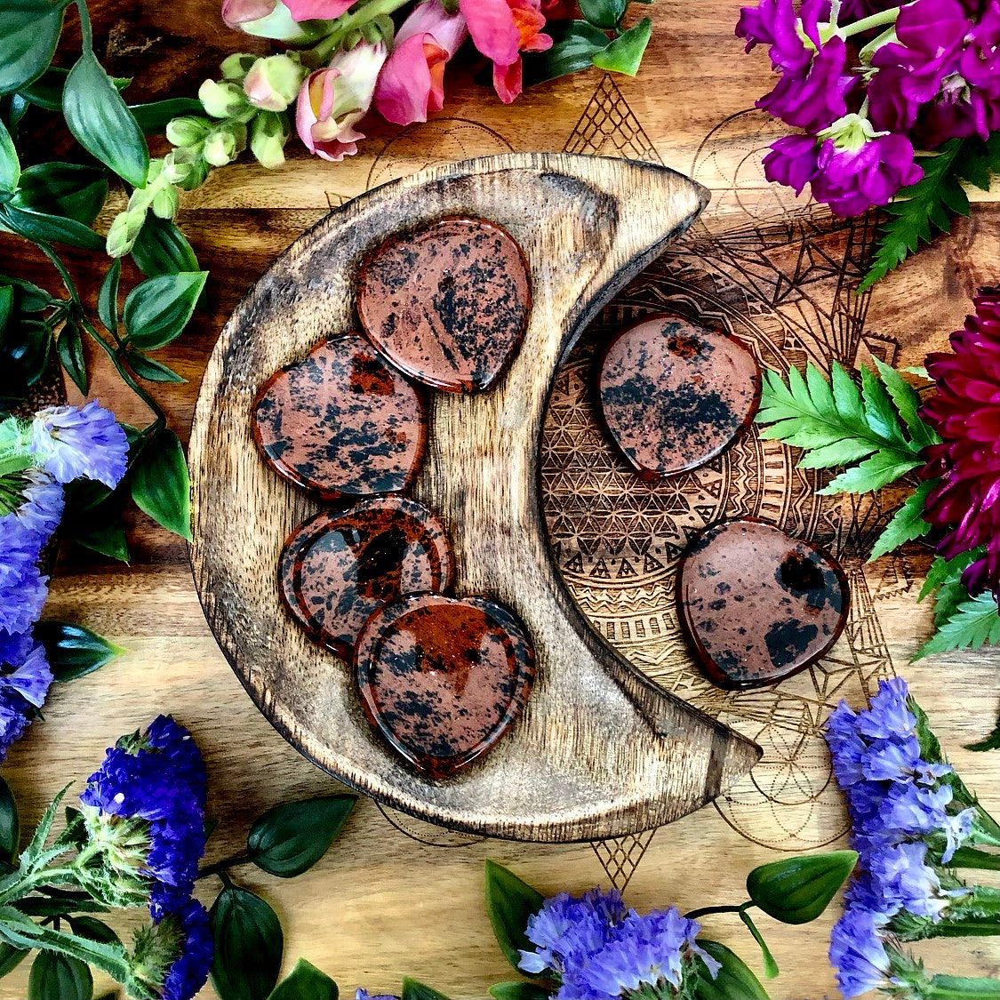 Mahogany Obsidian | Heart Worry Stone