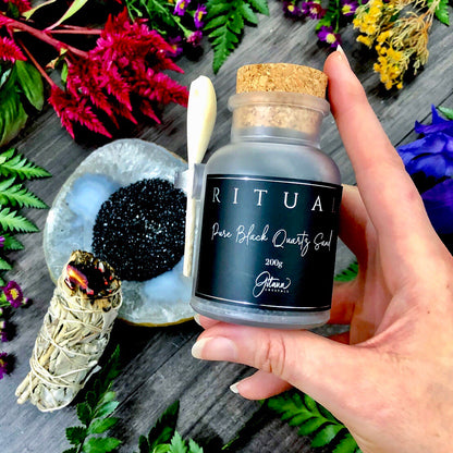 Black Quartz | Ritual &amp; Smudging Sand ~ 200g