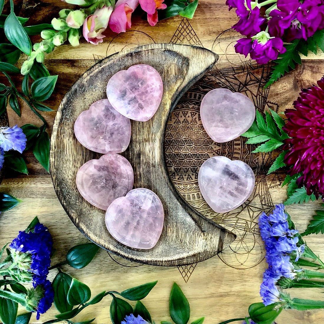 Rose Quartz | Heart Worry Stone