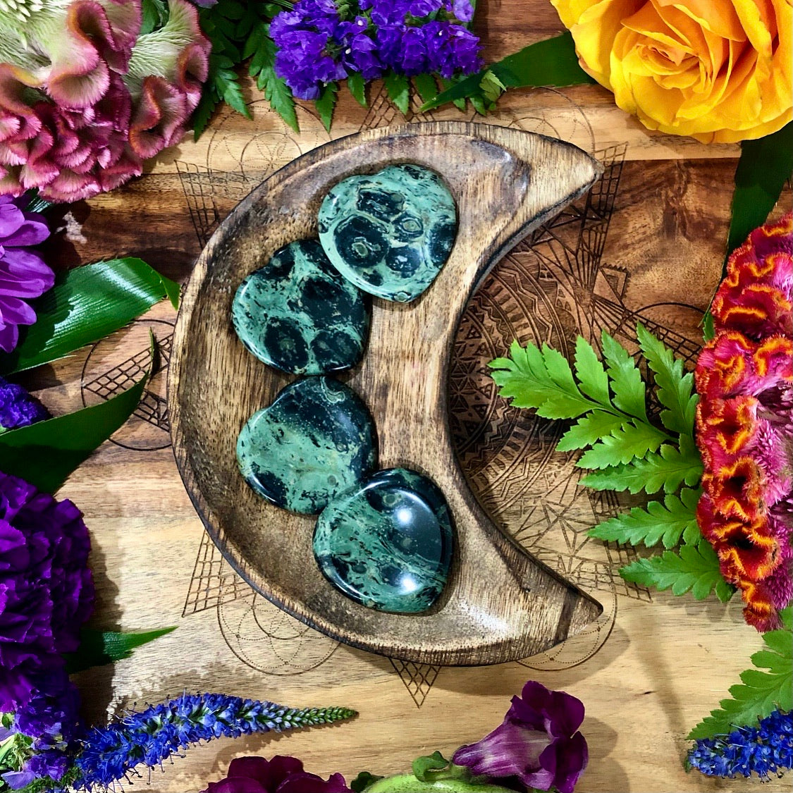 Kambaba Jasper | Heart Worry Stone