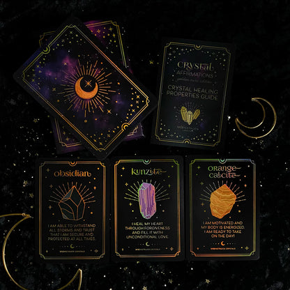 Crystal Affirmations Card Deck | Golden Aura Edition