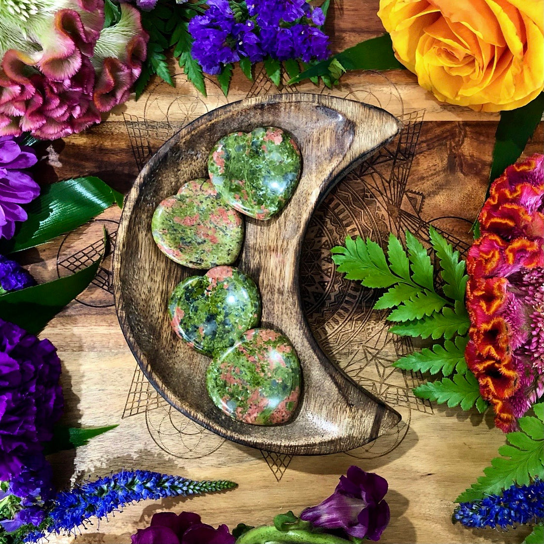 Unakite | Heart Worry Stone