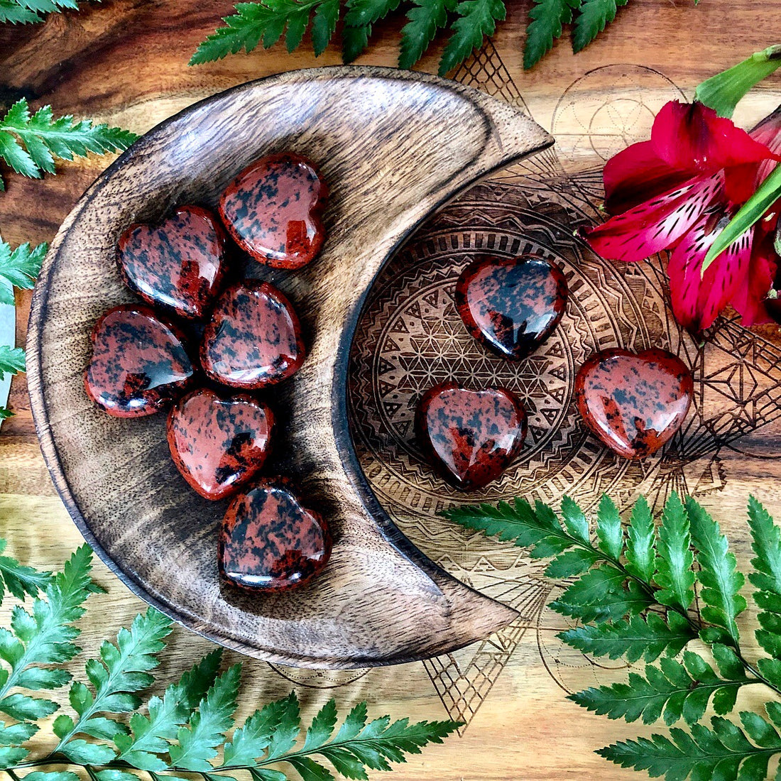 Mahogany Obsidian Heart